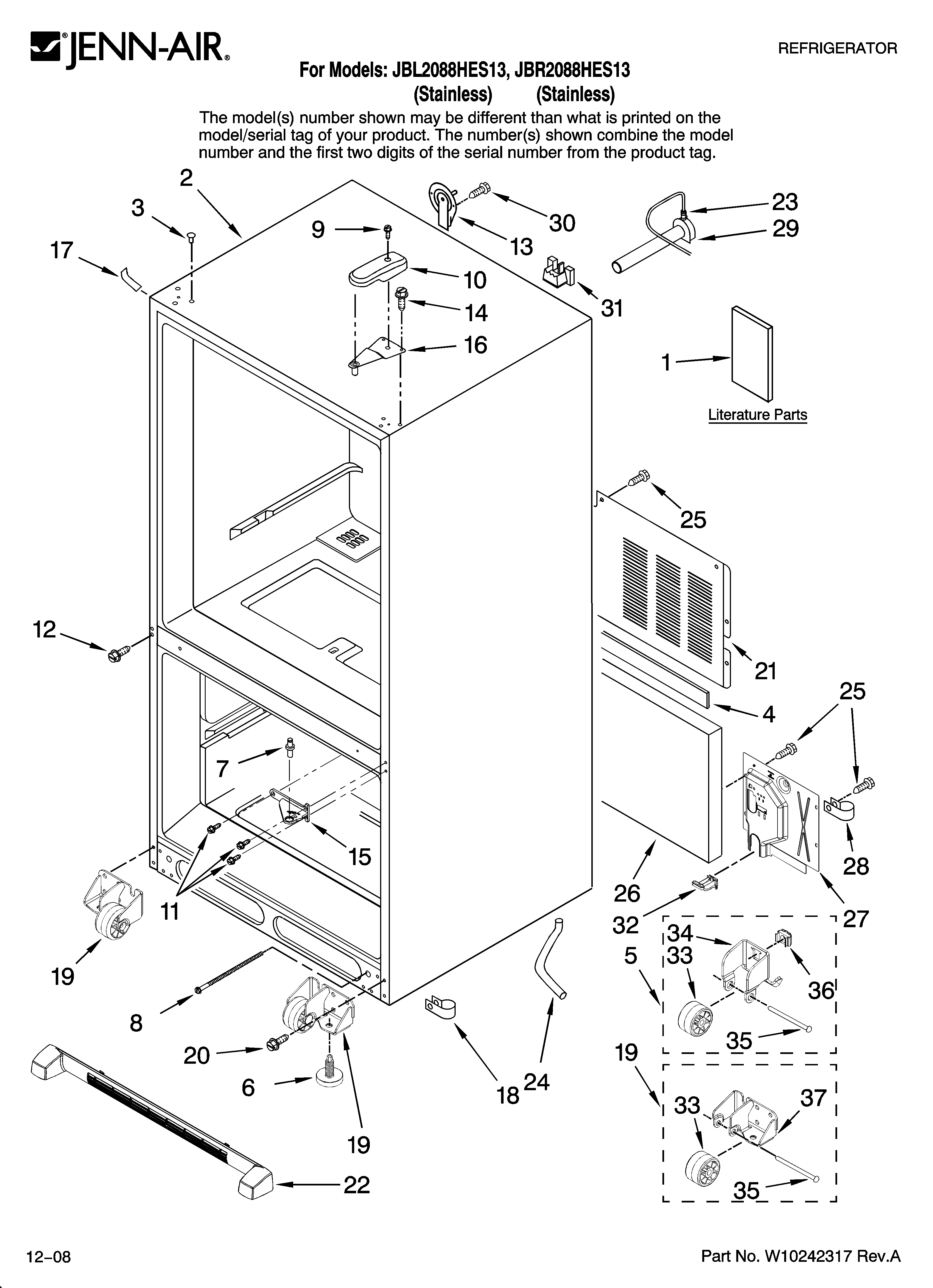 Cabinet parts