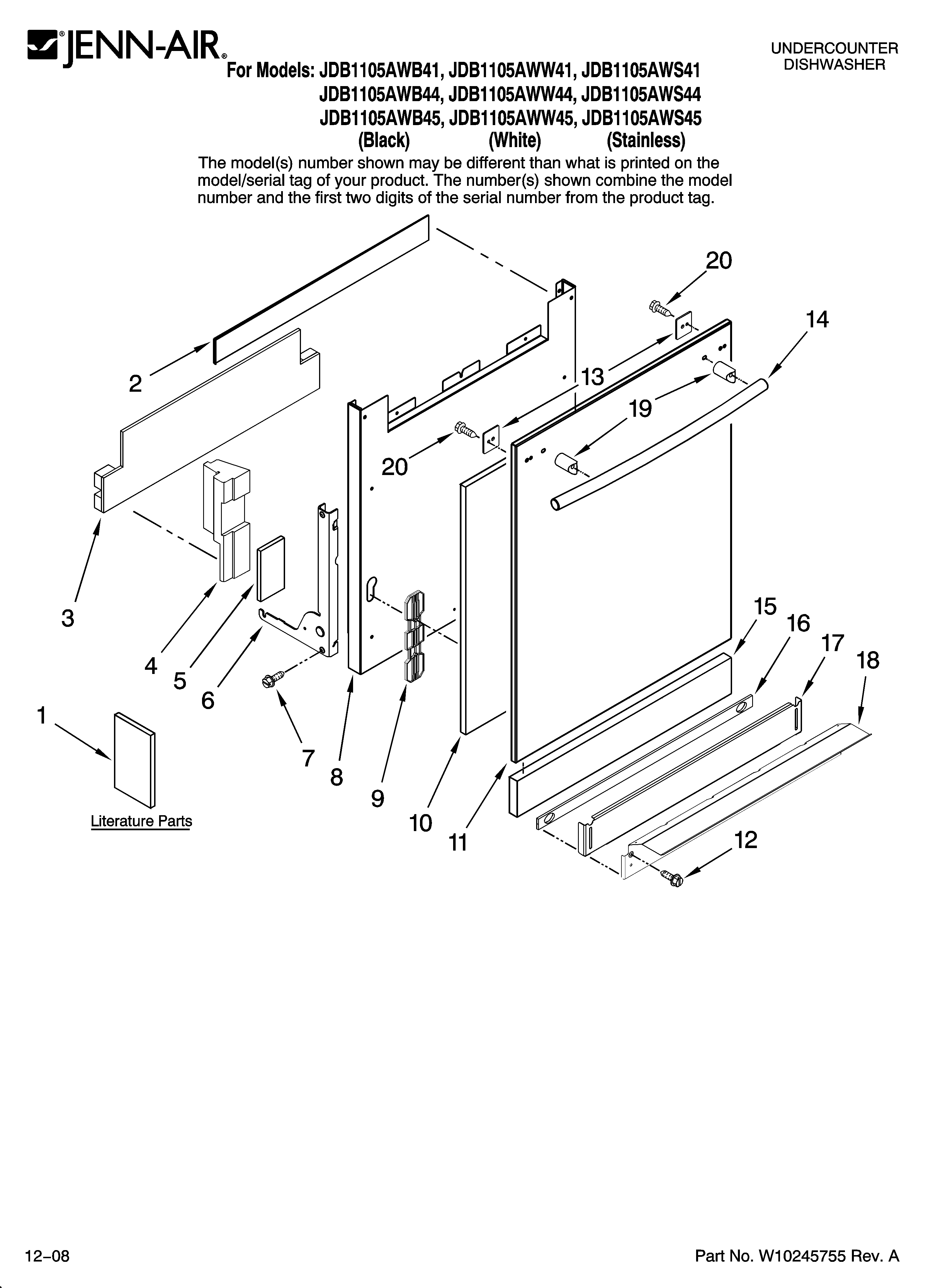 Door and panel parts