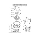 Jenn-Air JDB1105AWW41 pump and motor parts diagram