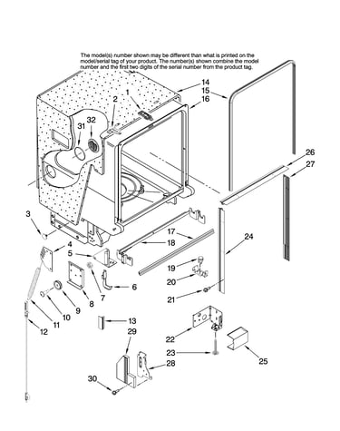 Tub and frame parts