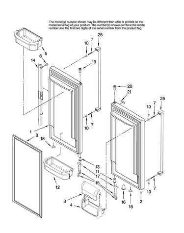 Refrigerator door parts