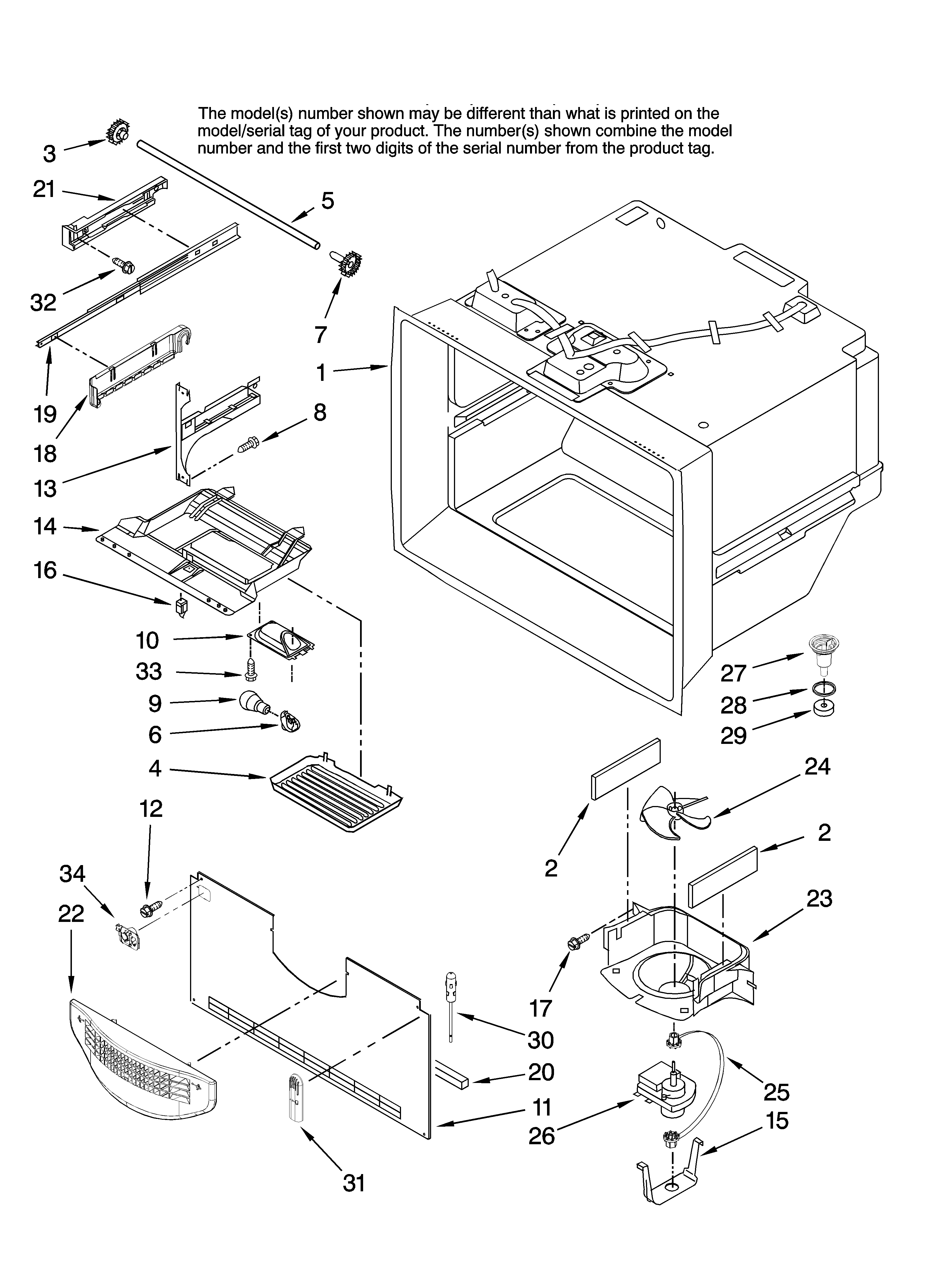 Freezer liner parts