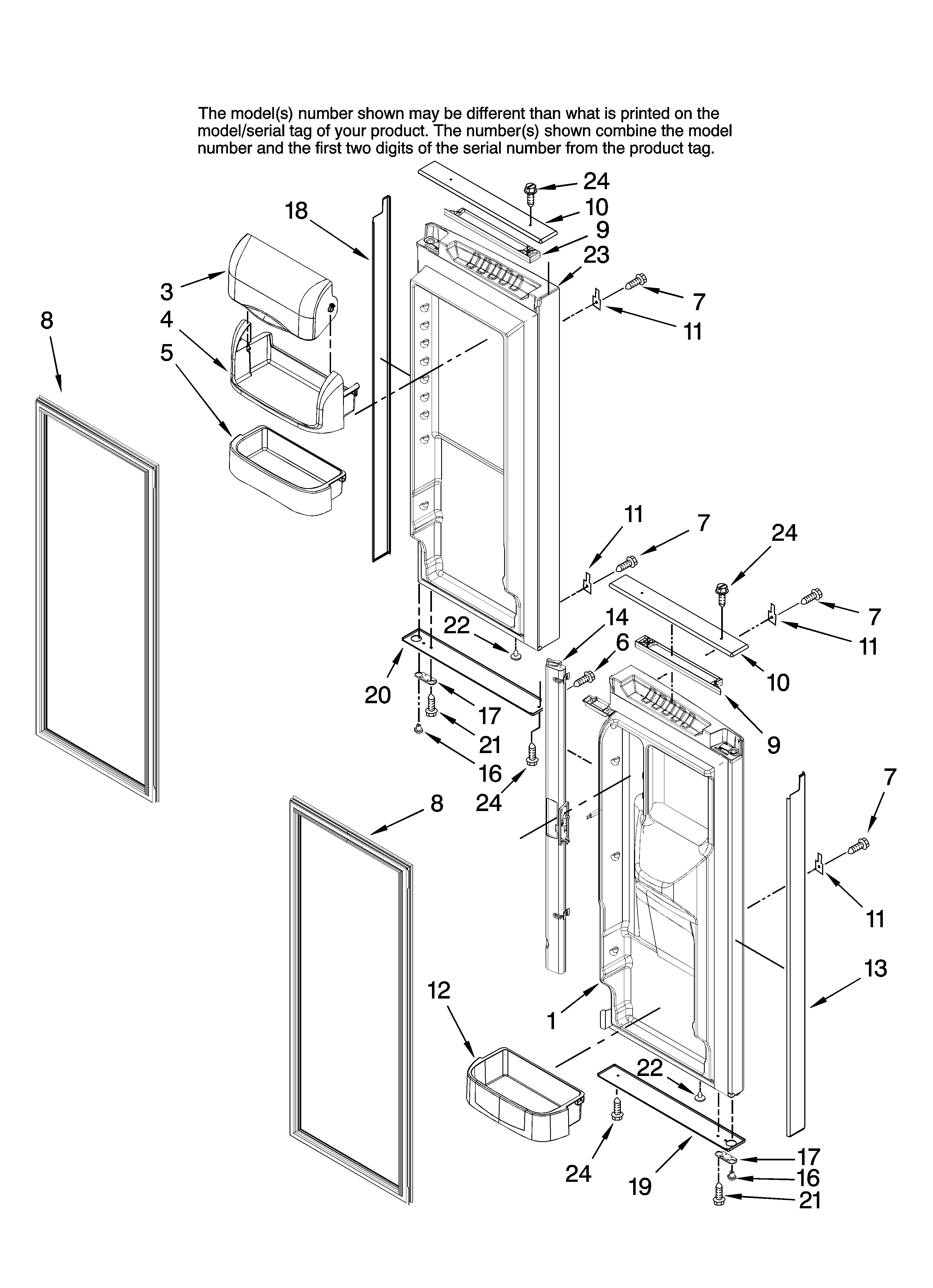 Refrigerator door parts