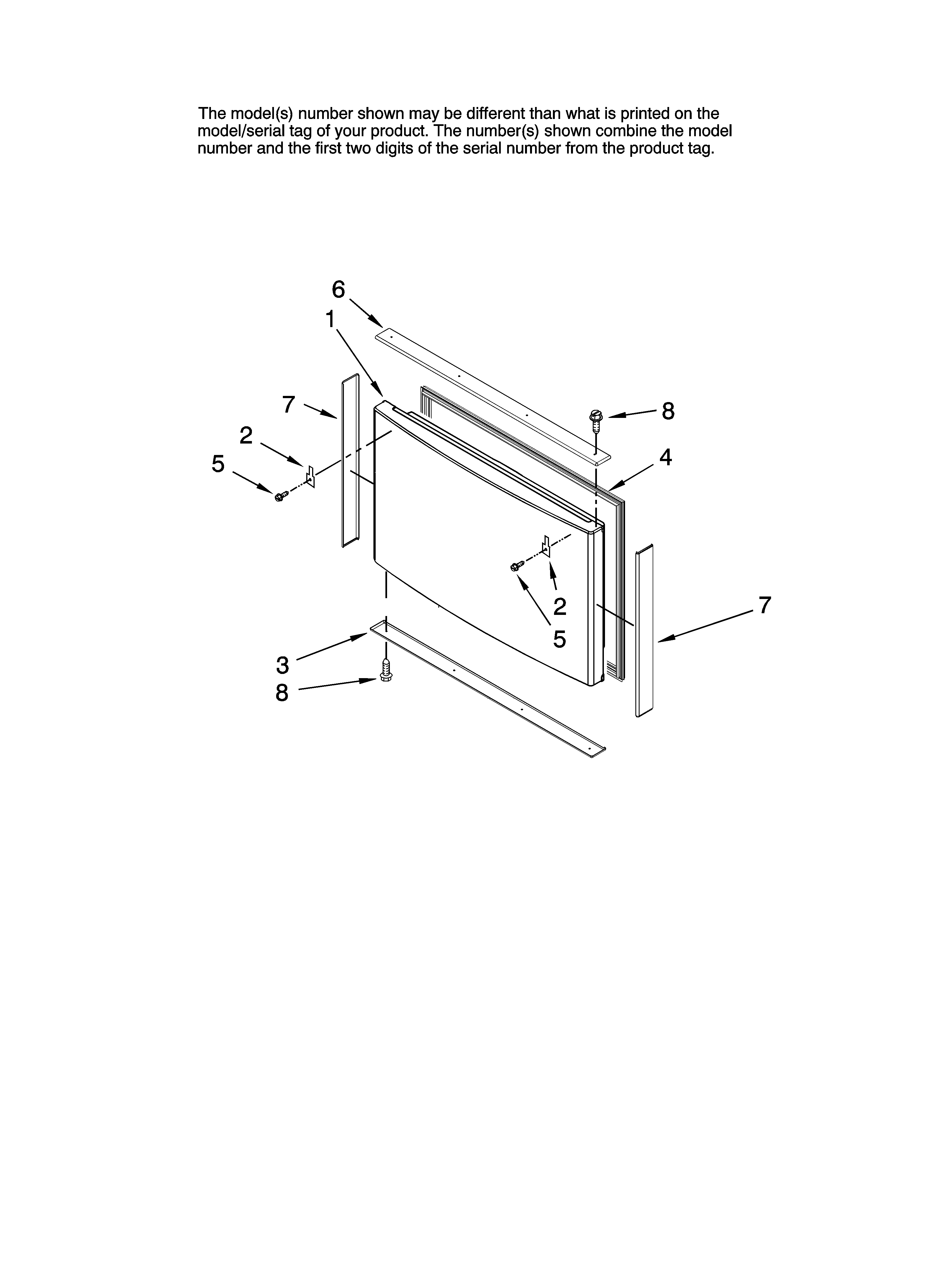Freezer door parts