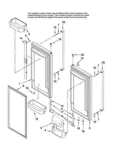 Refrigerator door parts