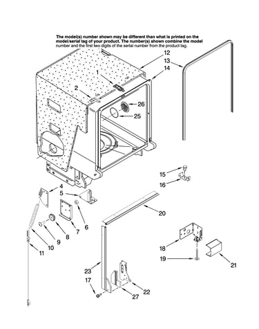 Tub and frame parts