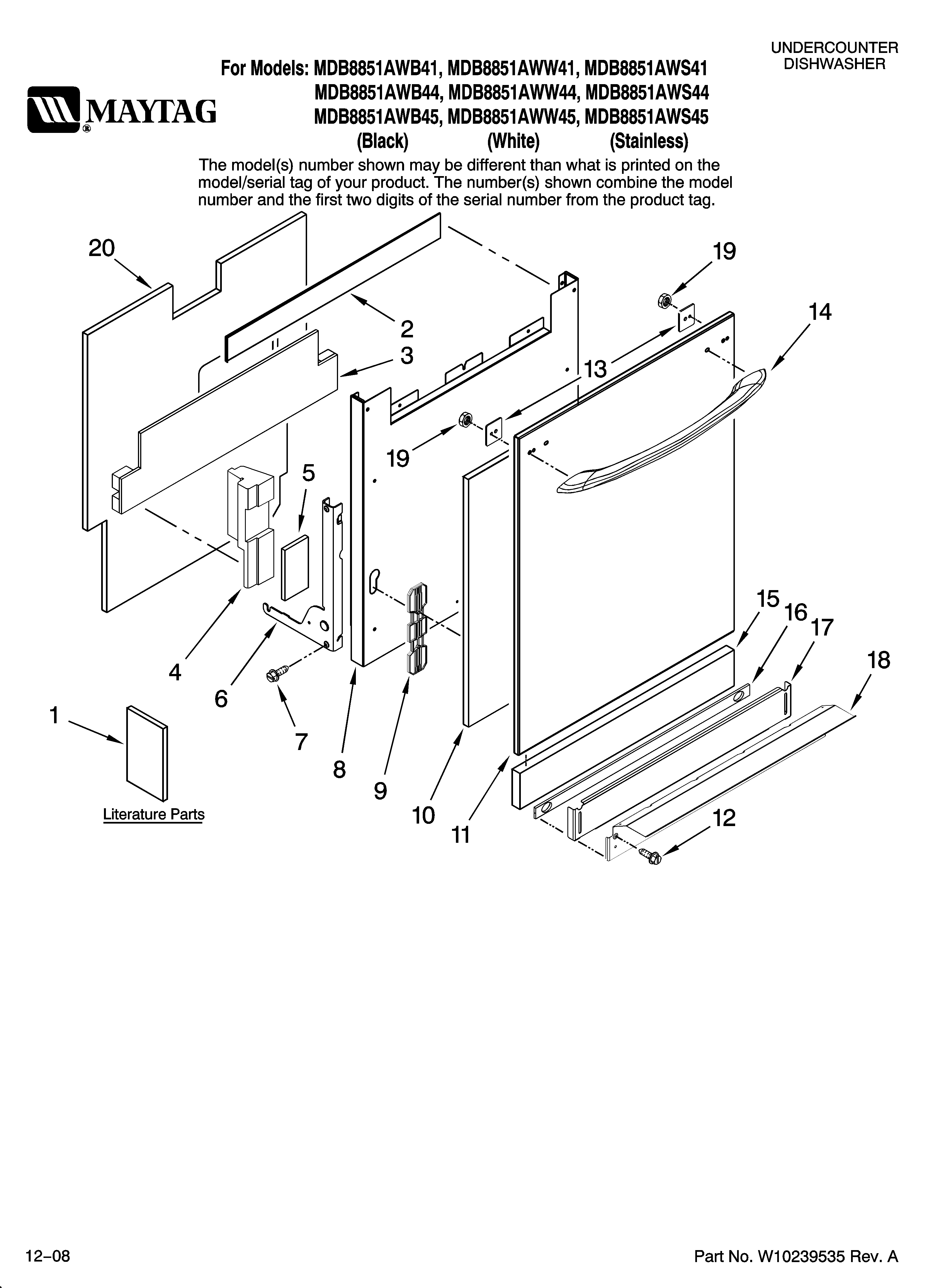 Door and panel parts