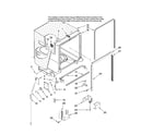Maytag MDB8851AWW44 tub and frame parts diagram