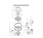 Maytag MDB8951BWQ41 pump and motor parts diagram