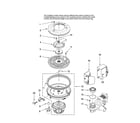 Maytag MDBH980AWB44 pump and motor parts diagram