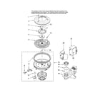 Maytag MDBH985AWB41 pump and motor parts diagram