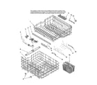 Maytag MDBH985AWW44 upper and lower rack parts diagram