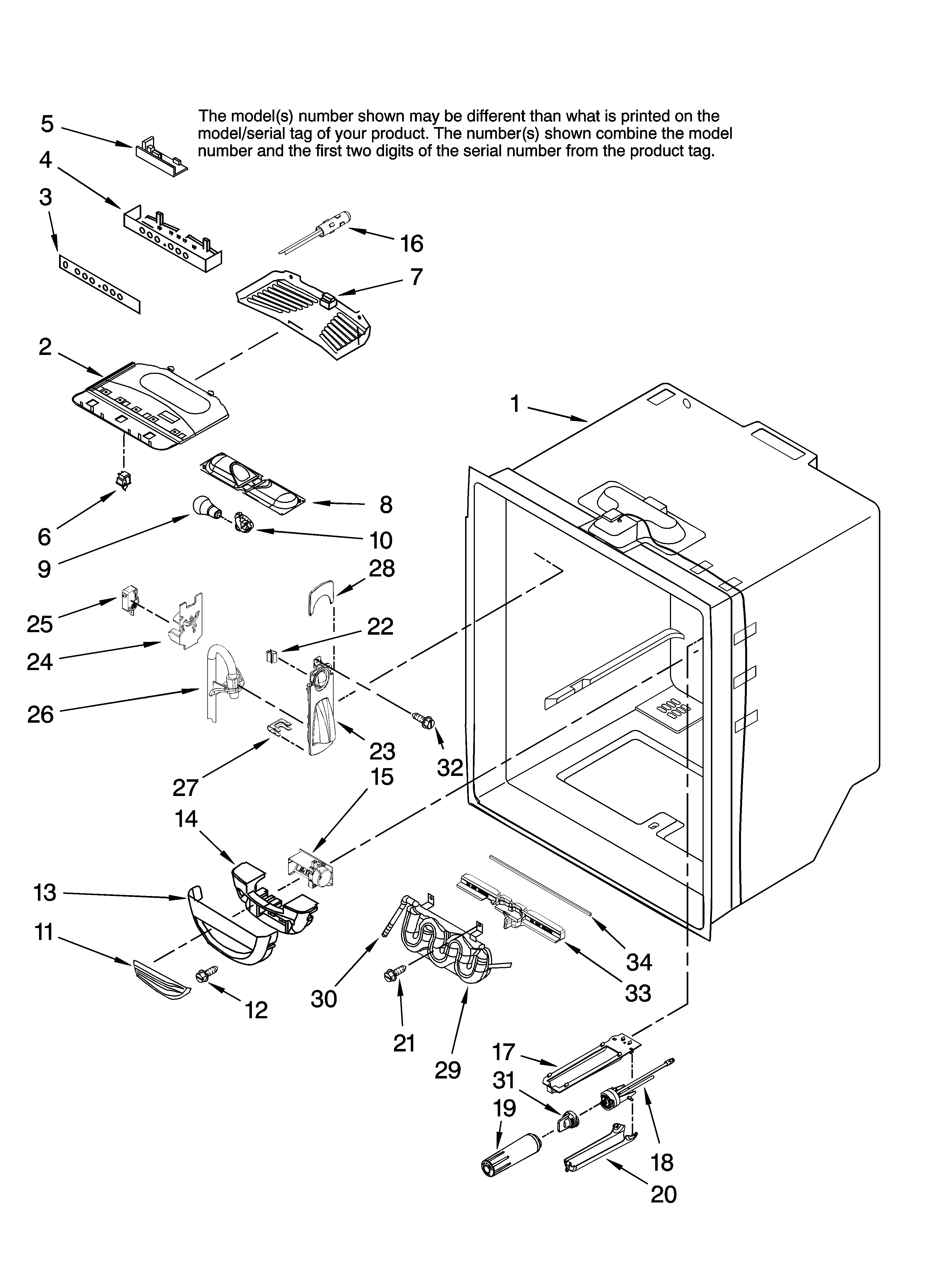 Refrigerator liner parts