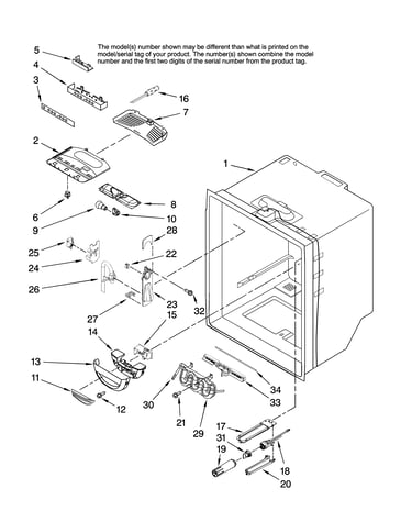 Refrigerator liner parts