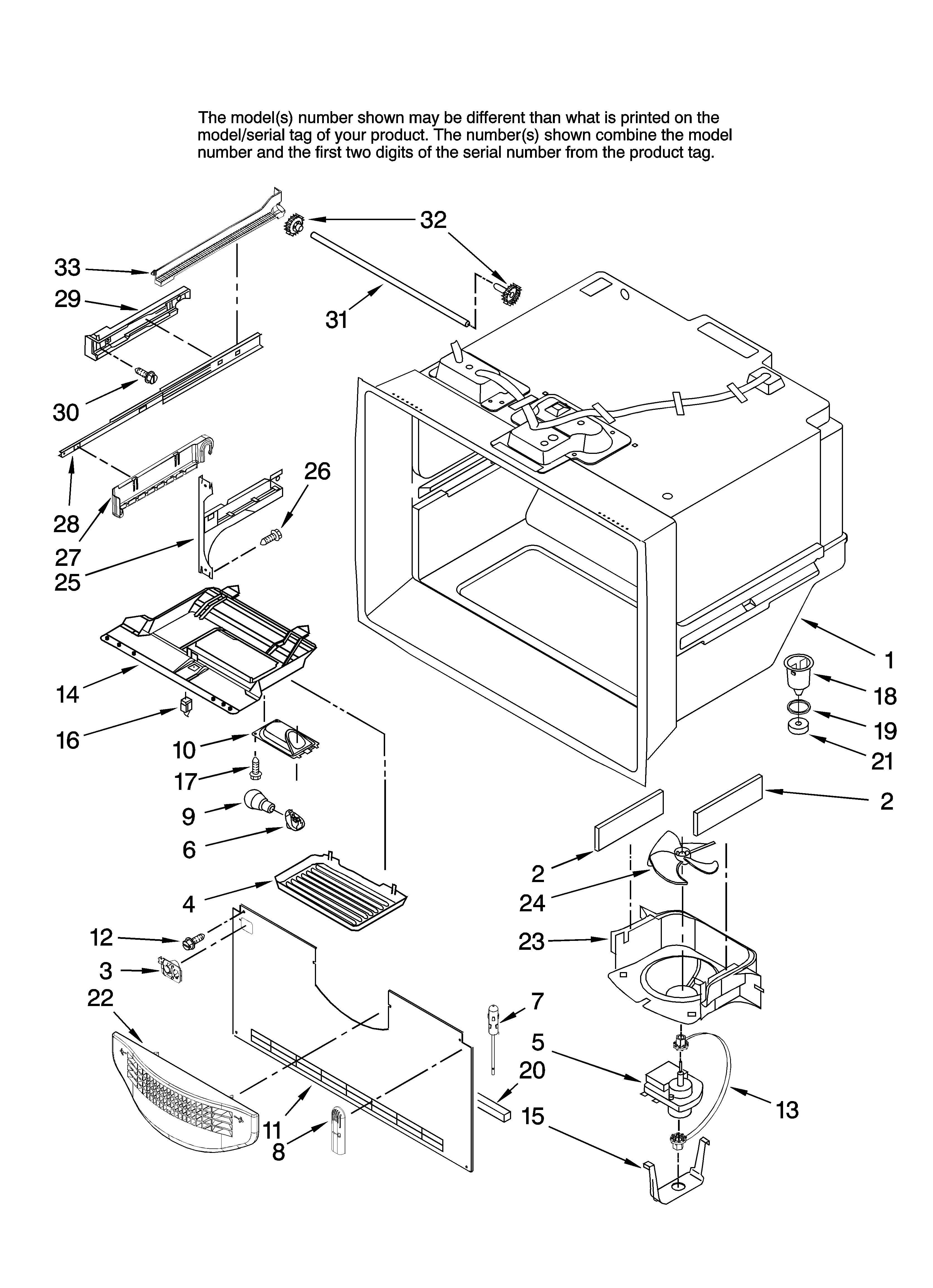 Freezer liner parts