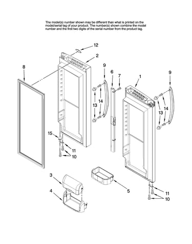 Refrigerator door parts