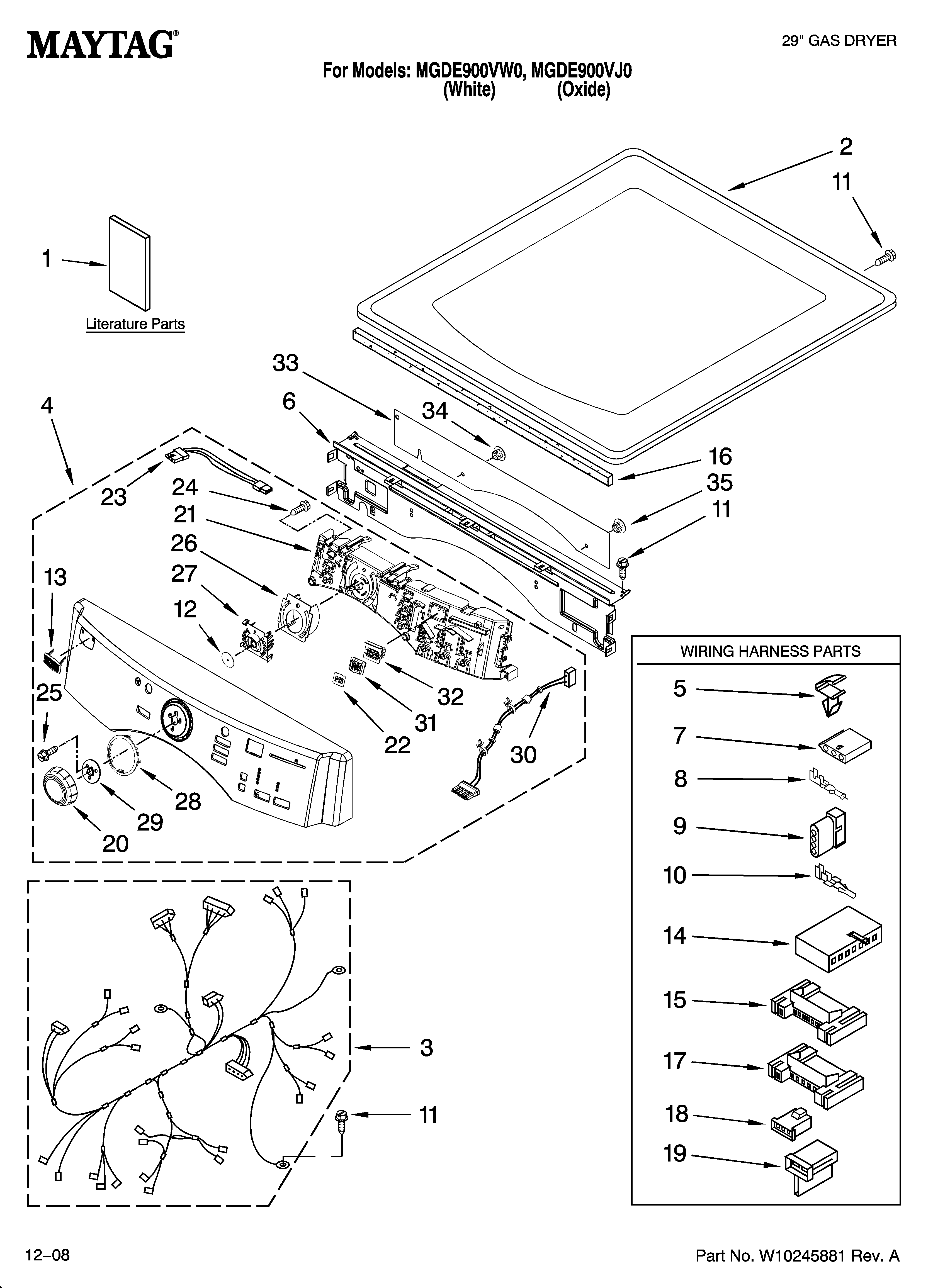 Top and console parts