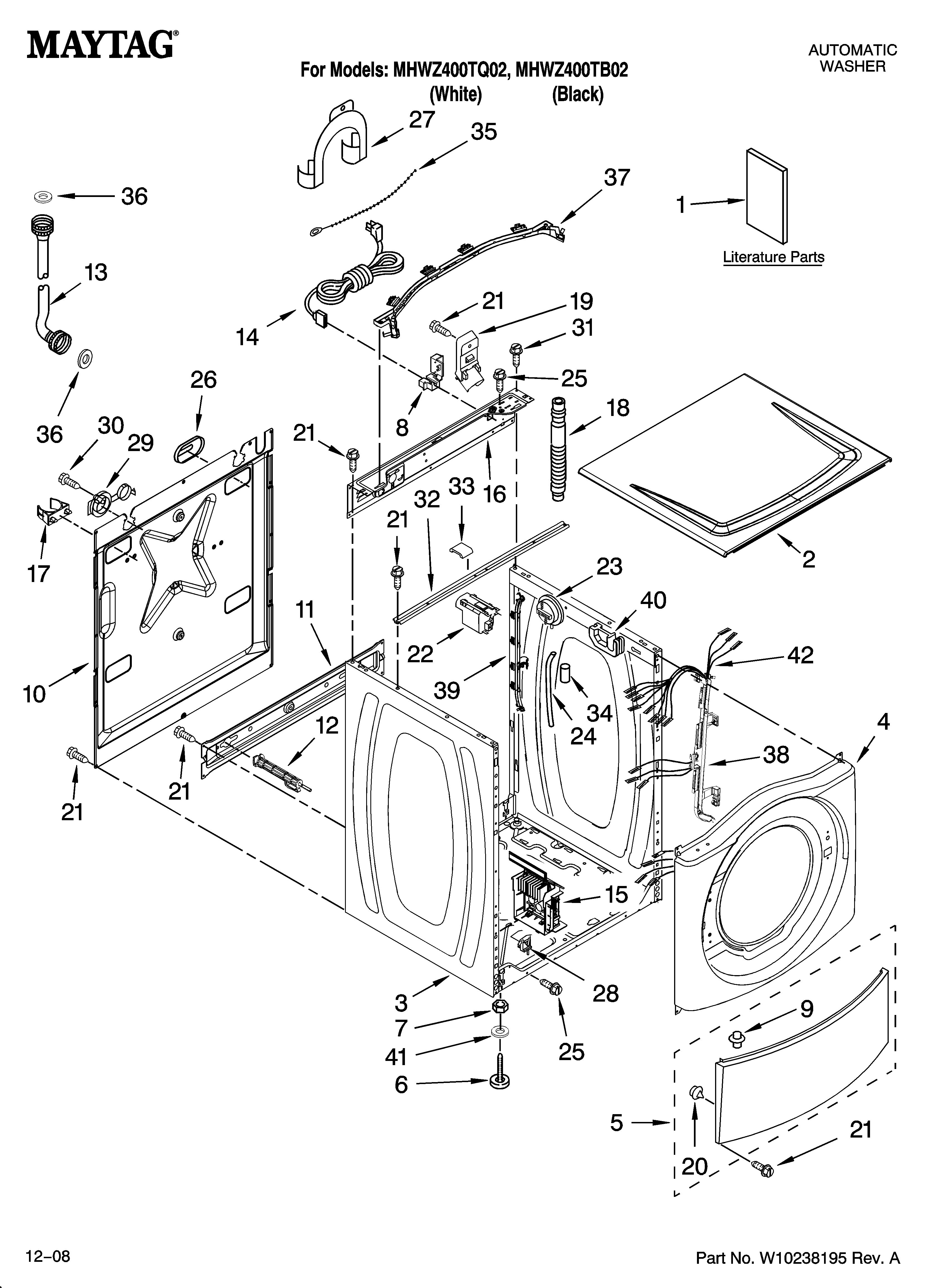 Top and cabinet parts