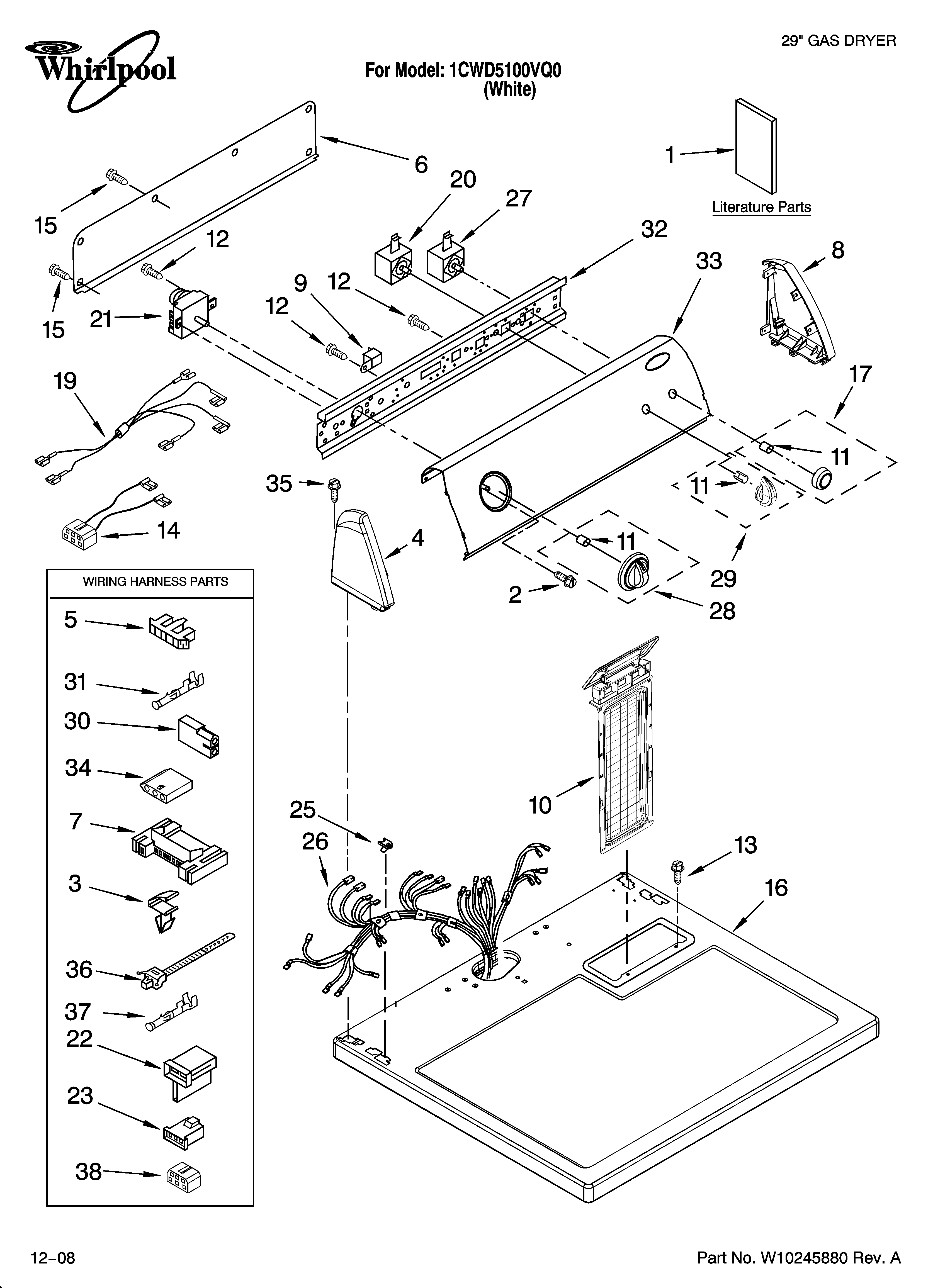 Top and console parts