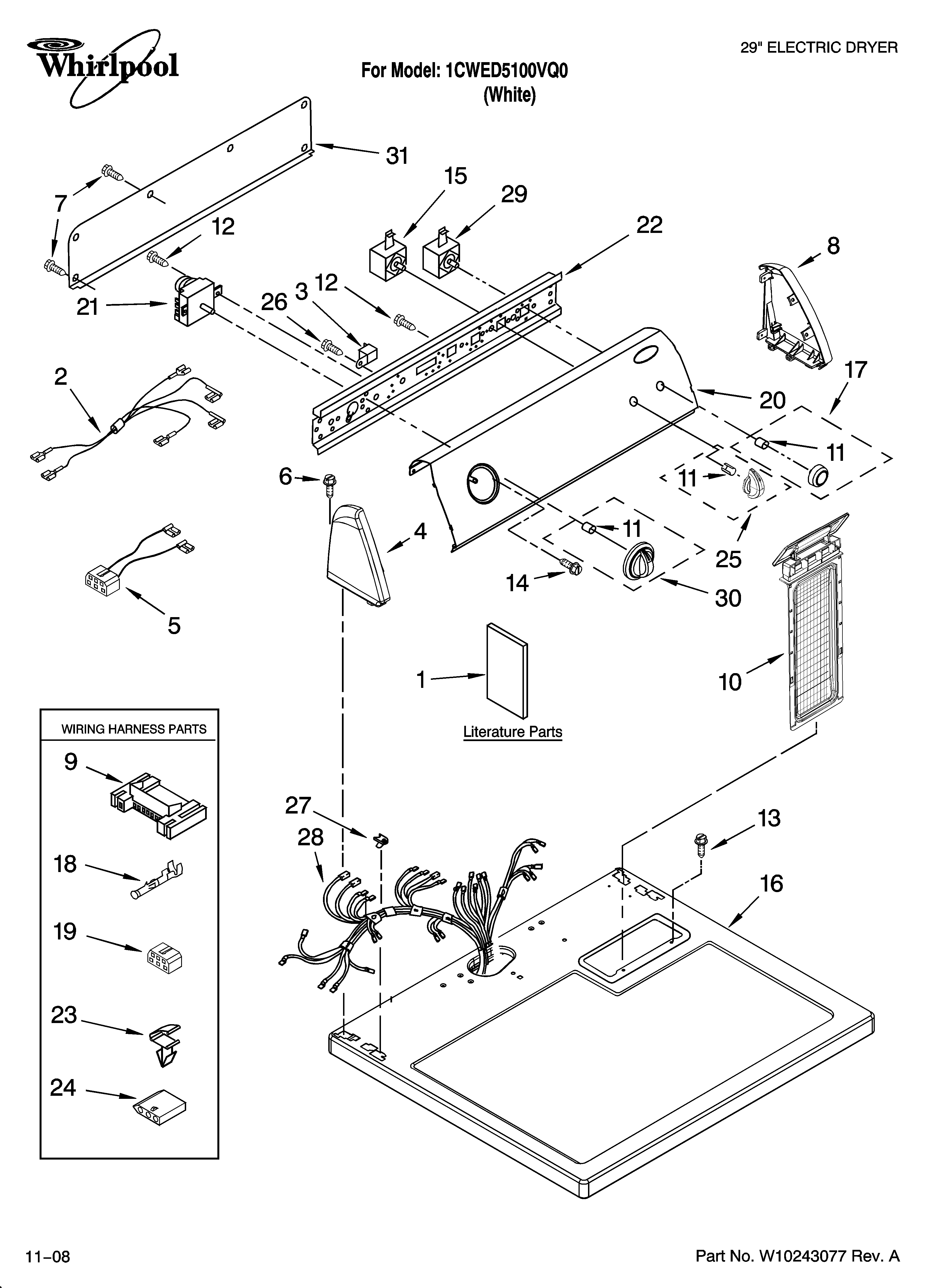 Top and console parts