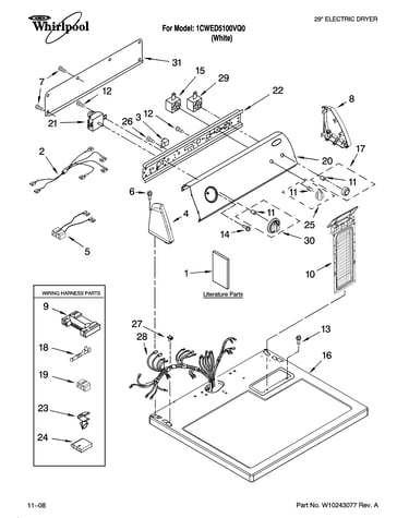 Top and console parts