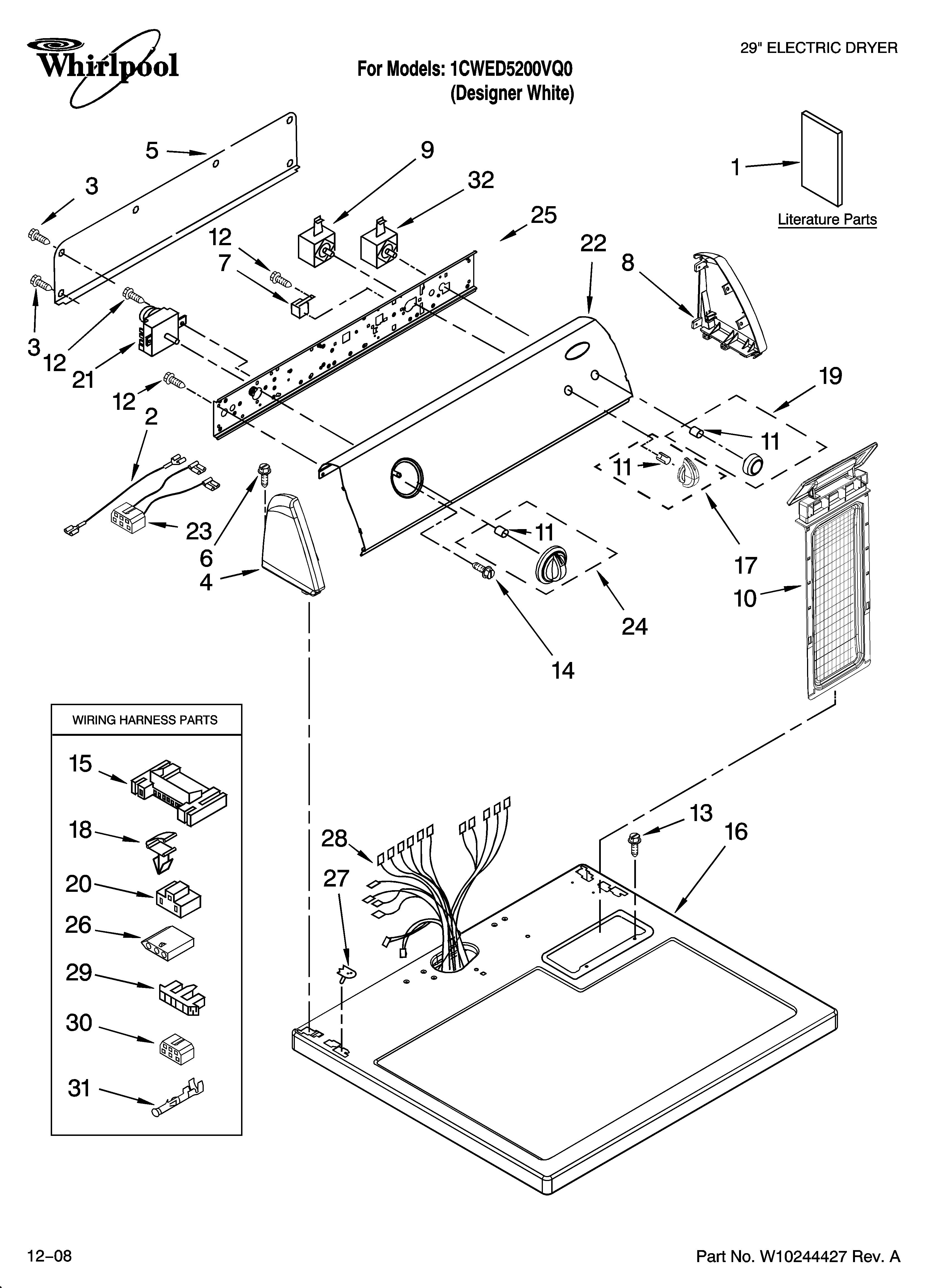 Top and console parts