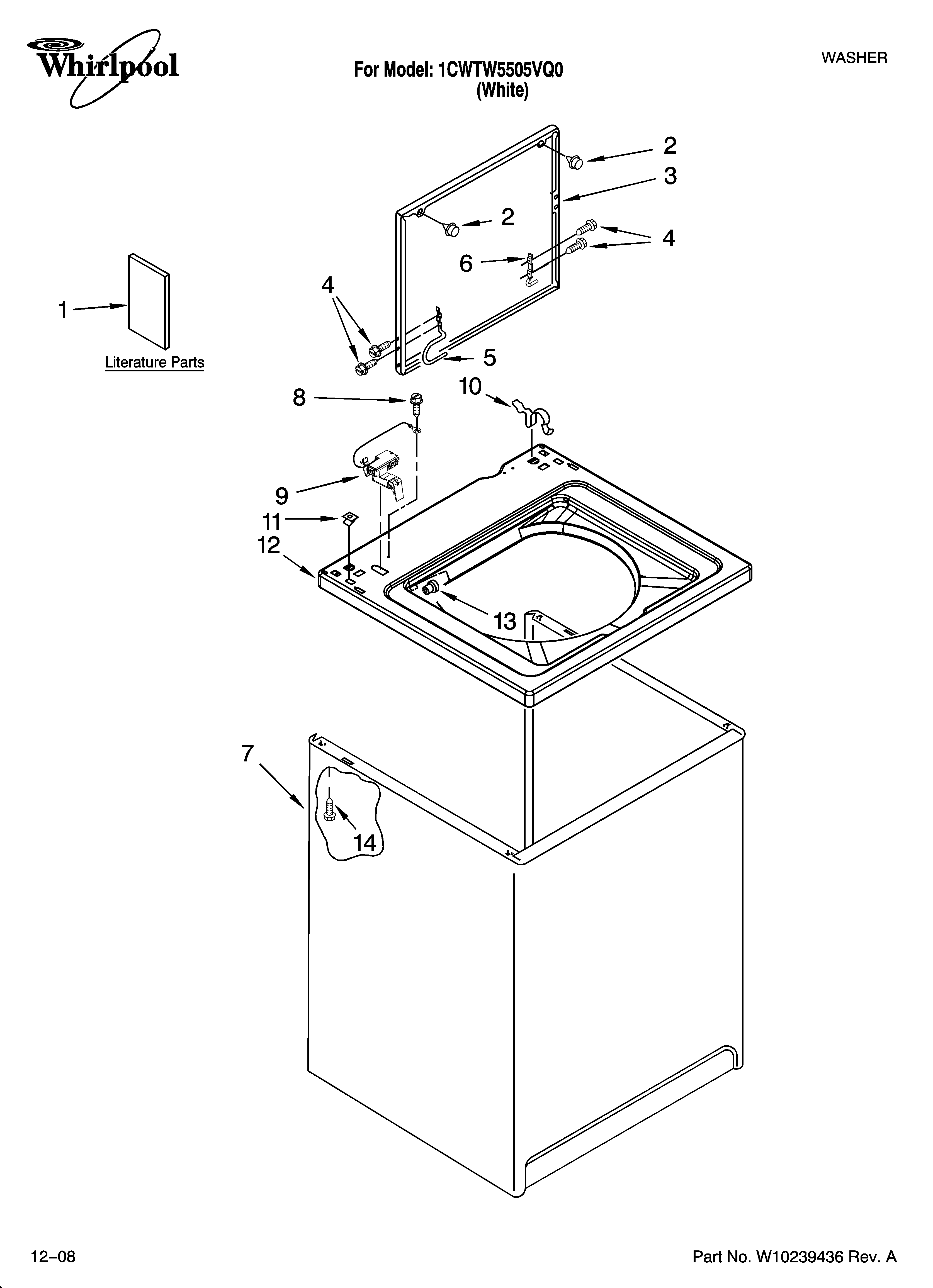 TOP AND CABINET PARTS