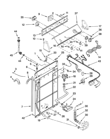 Controls and rear panel parts