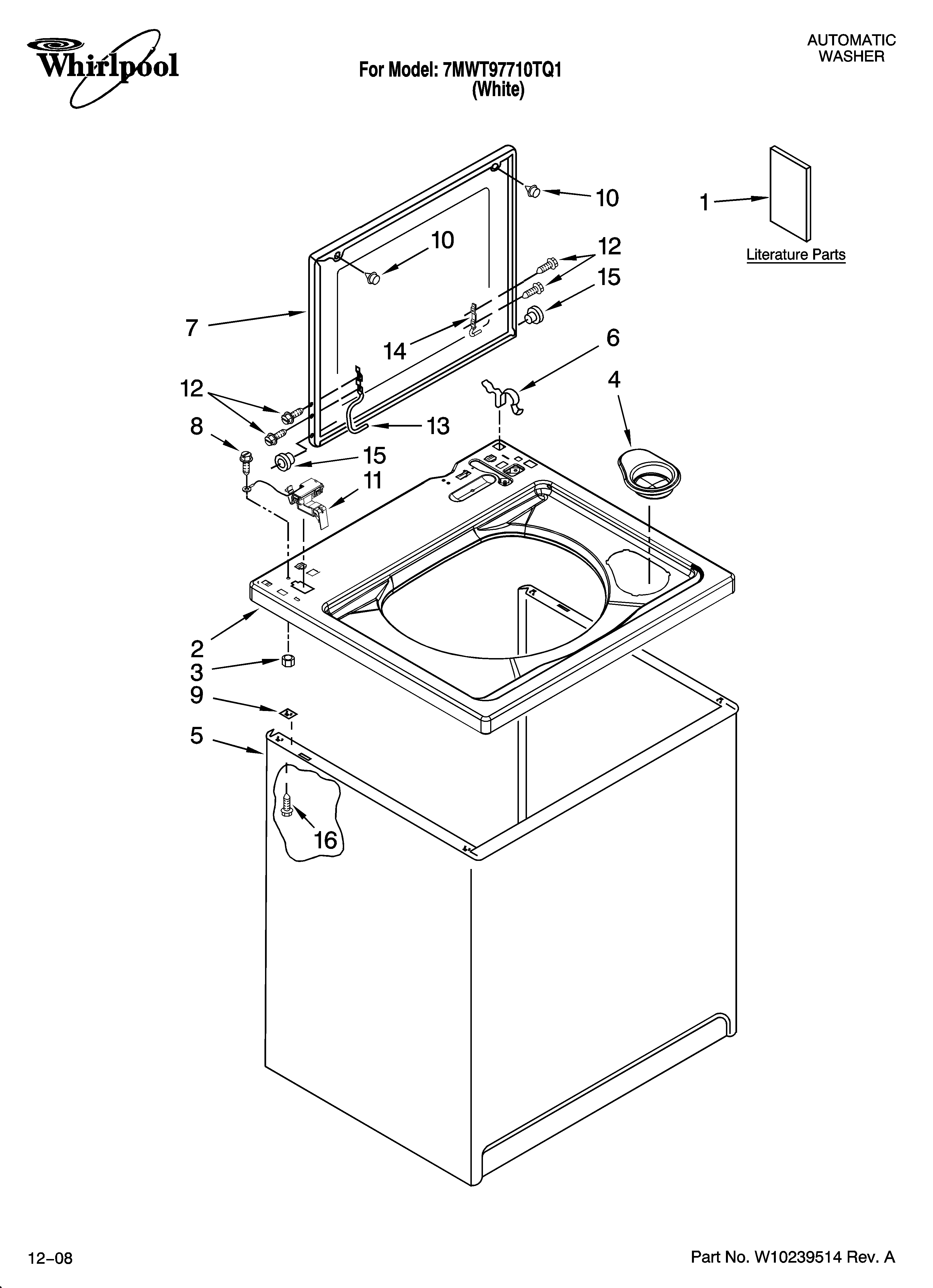 Top and cabinet parts