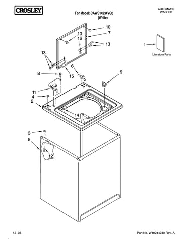 Top and cabinet parts