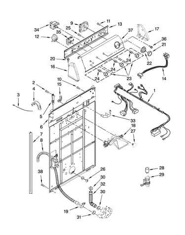 Controls and rear panel parts