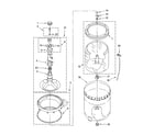 Crosley CAWS14234VQ0 agitator, basket and tub parts diagram