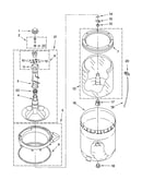 Agitator, basket and tub parts