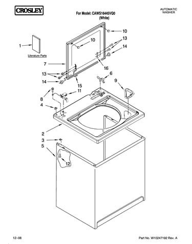 Top and cabinet parts