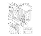 Whirlpool CSP2760TQ1 upper cabinet and front panel parts diagram