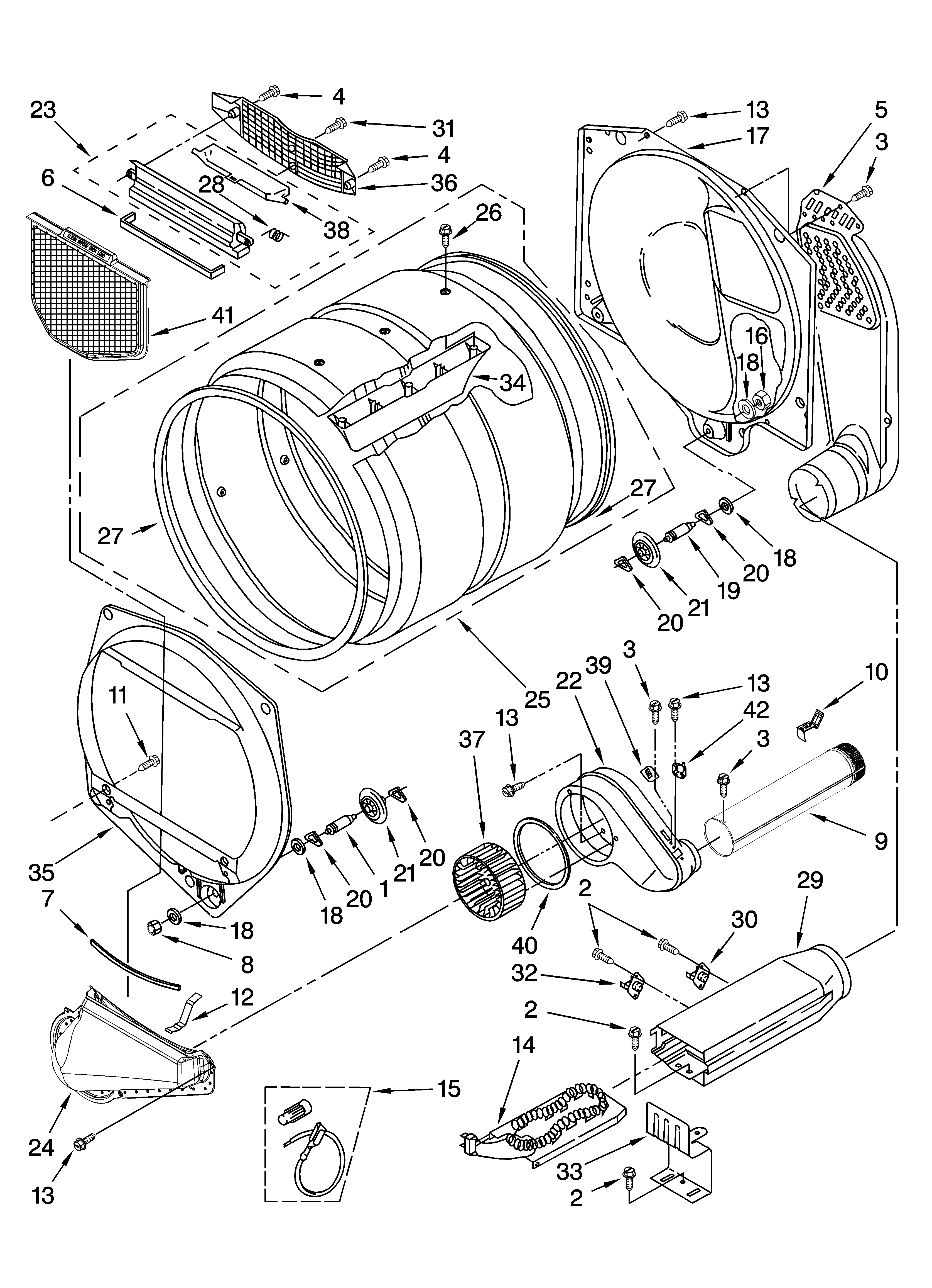 Upper and lower bulkhead parts, optional parts (not in