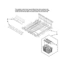 Upper and lower dishrack parts