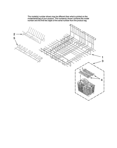 Upper and lower dishrack parts