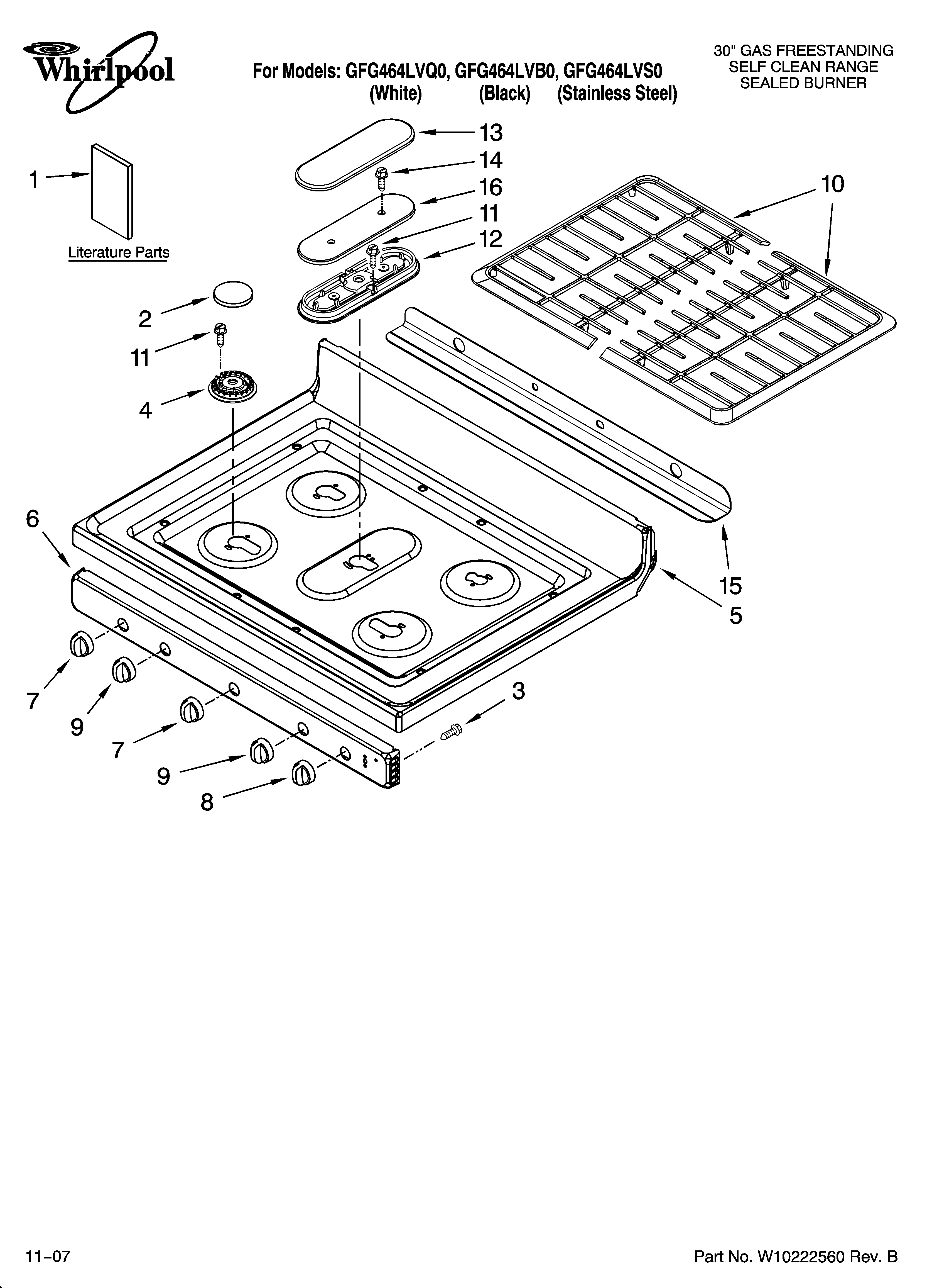 COOKTOP PARTS