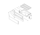 Whirlpool GFG464LVB0 drawer & broiler parts diagram