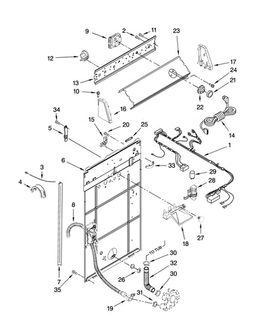 Control and rear panel parts