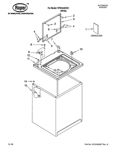 Top and cabinet parts