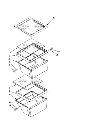 Refrigerator shelf parts