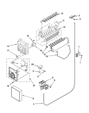 Icemaker parts, optional parts (not included)
