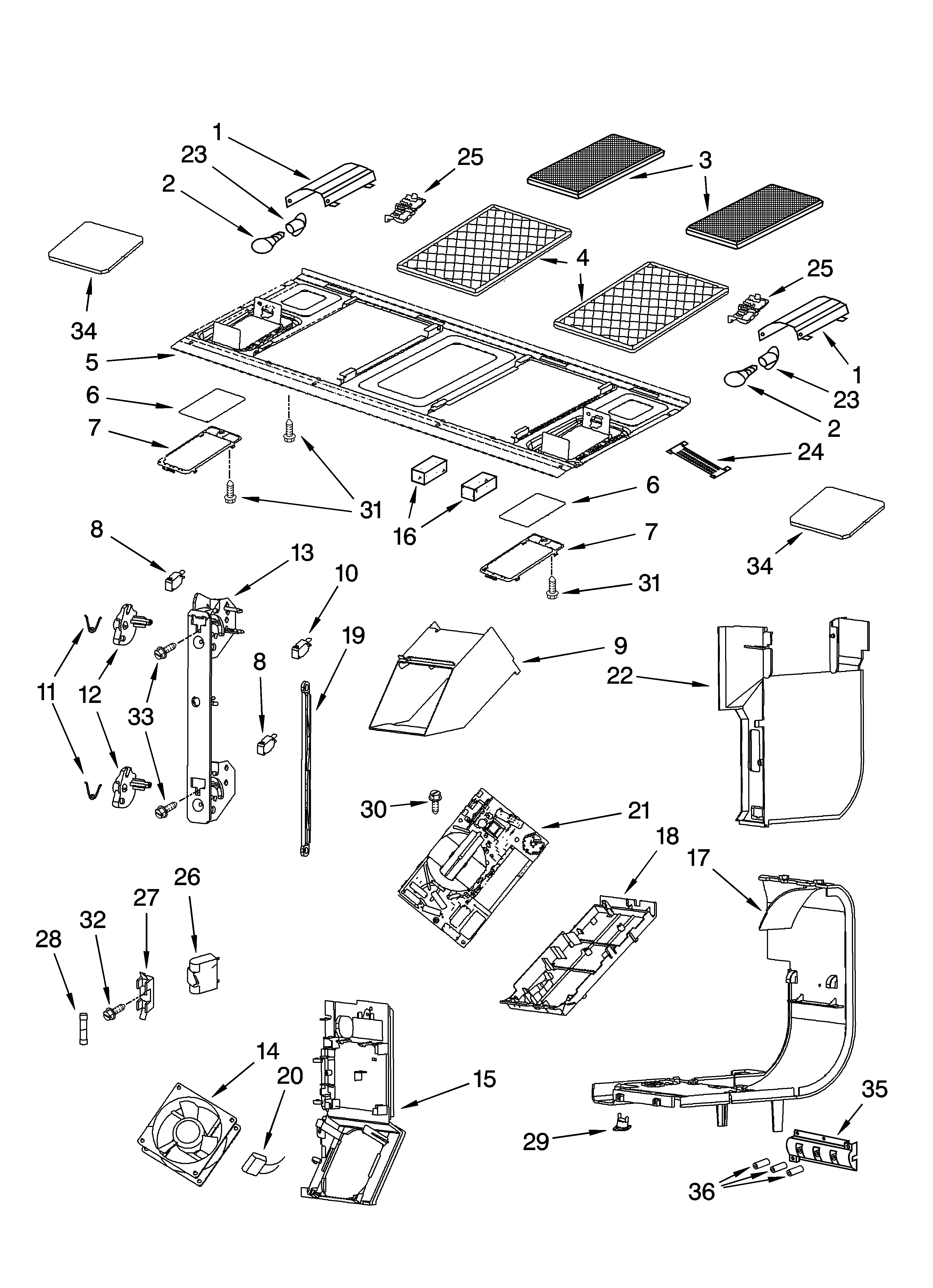 Interior and ventilation parts