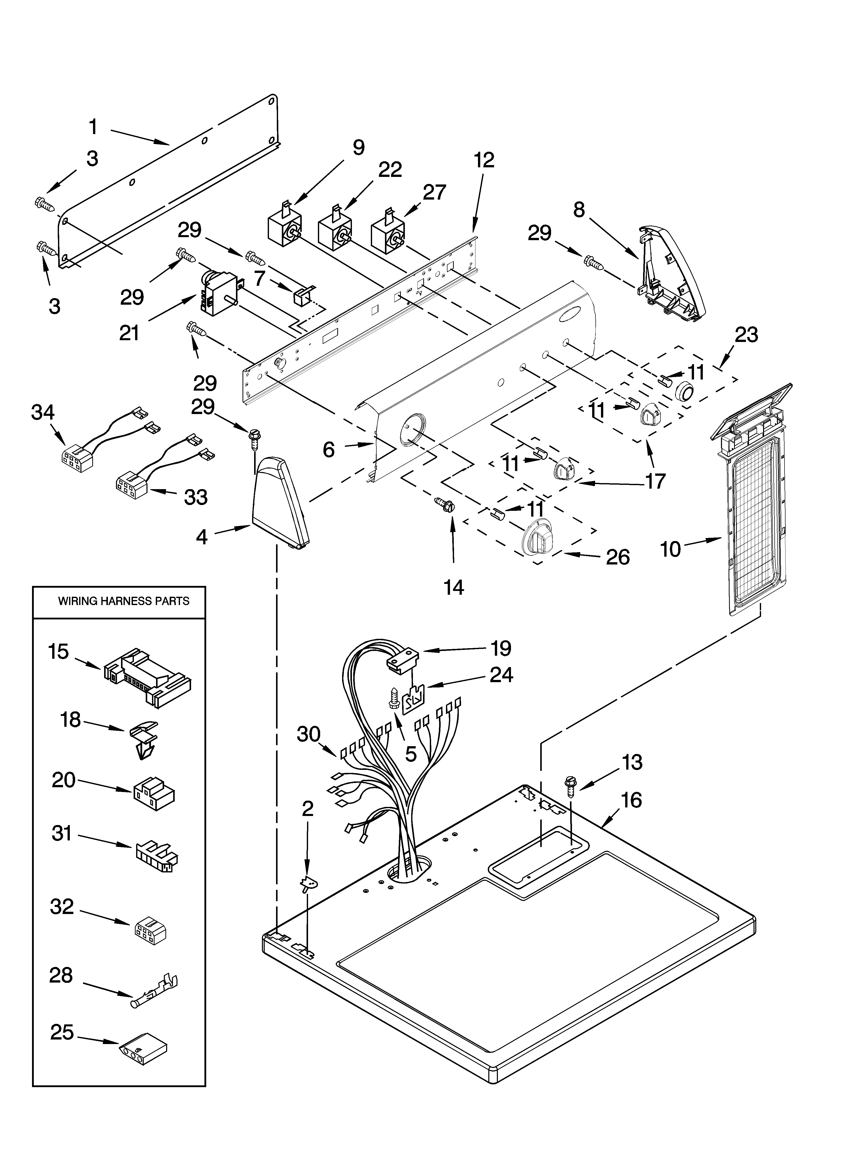 TOP AND CONSOLE PARTS