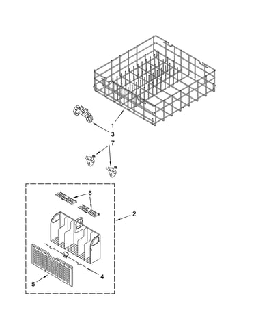 Lower rack parts