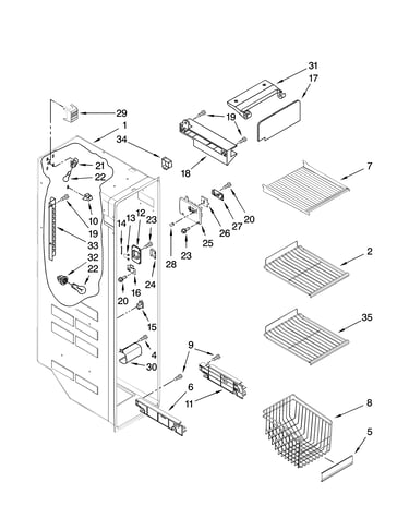 Freezer liner parts