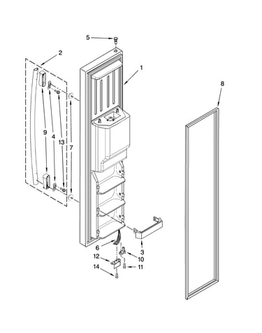 Freezer door parts