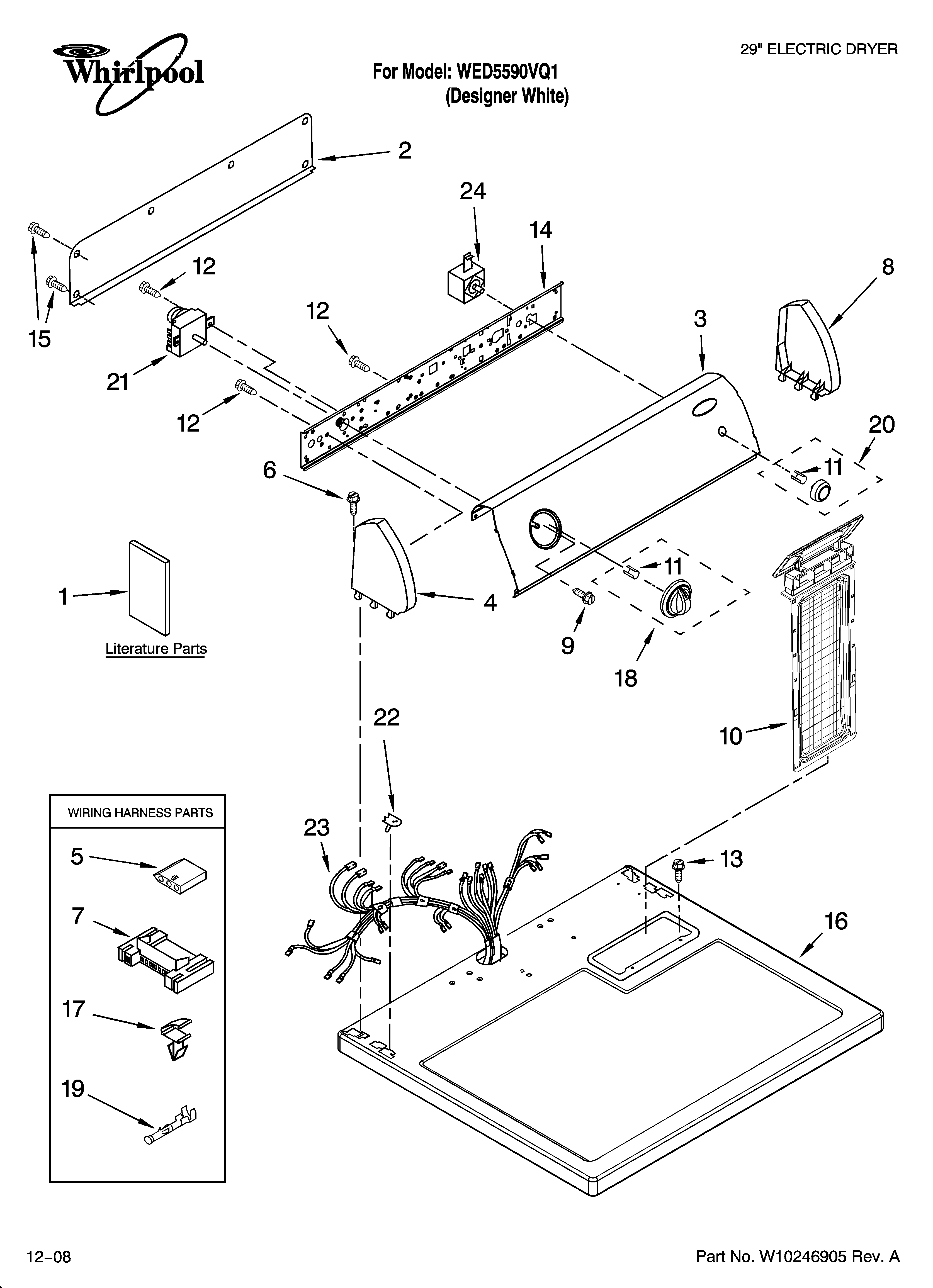 Top and console parts